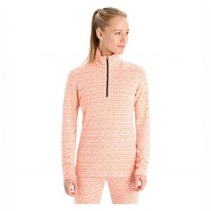 BASE LAYER ICEBREAKER W 250 VERTEX LS HALF ZIP ALPINE GEO (SNOW/FLASH/J) WOMEN